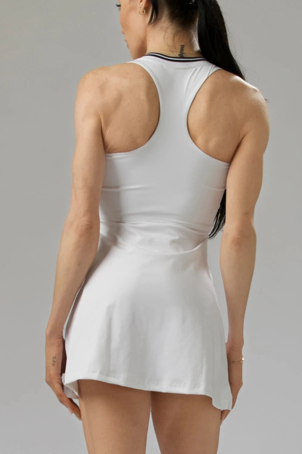V-Neck Racerback Dress with Detachable Shorts + Pockets – Reaux
