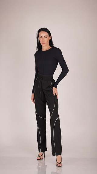 Reaux Sleek Fit Black Long Sleeve Bodysuit