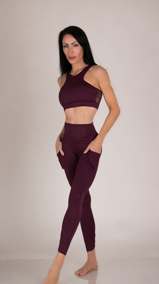 Legacy Compression Leggings with Crossover Ankle & Pockets