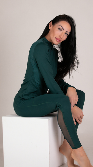 Velocity Quarter-Zip Mesh Performance Top