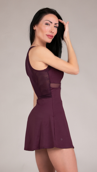 Luxe Mesh Panel Mini Dress with Shorts